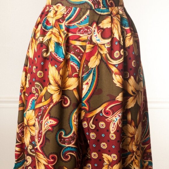 Vintage High Waist Paisley Floral Print Festival Boho Cotton Shorts Lot - Picture 4 of 13